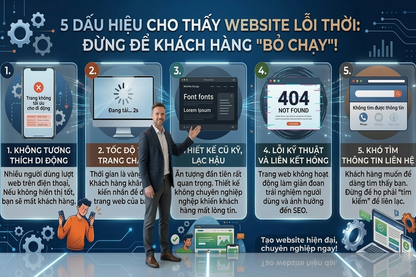 5 Dấu Hiệu Cho Thấy Website Lỗi Thời: Đừng Để Khách Hàng "Bỏ Chạy"!