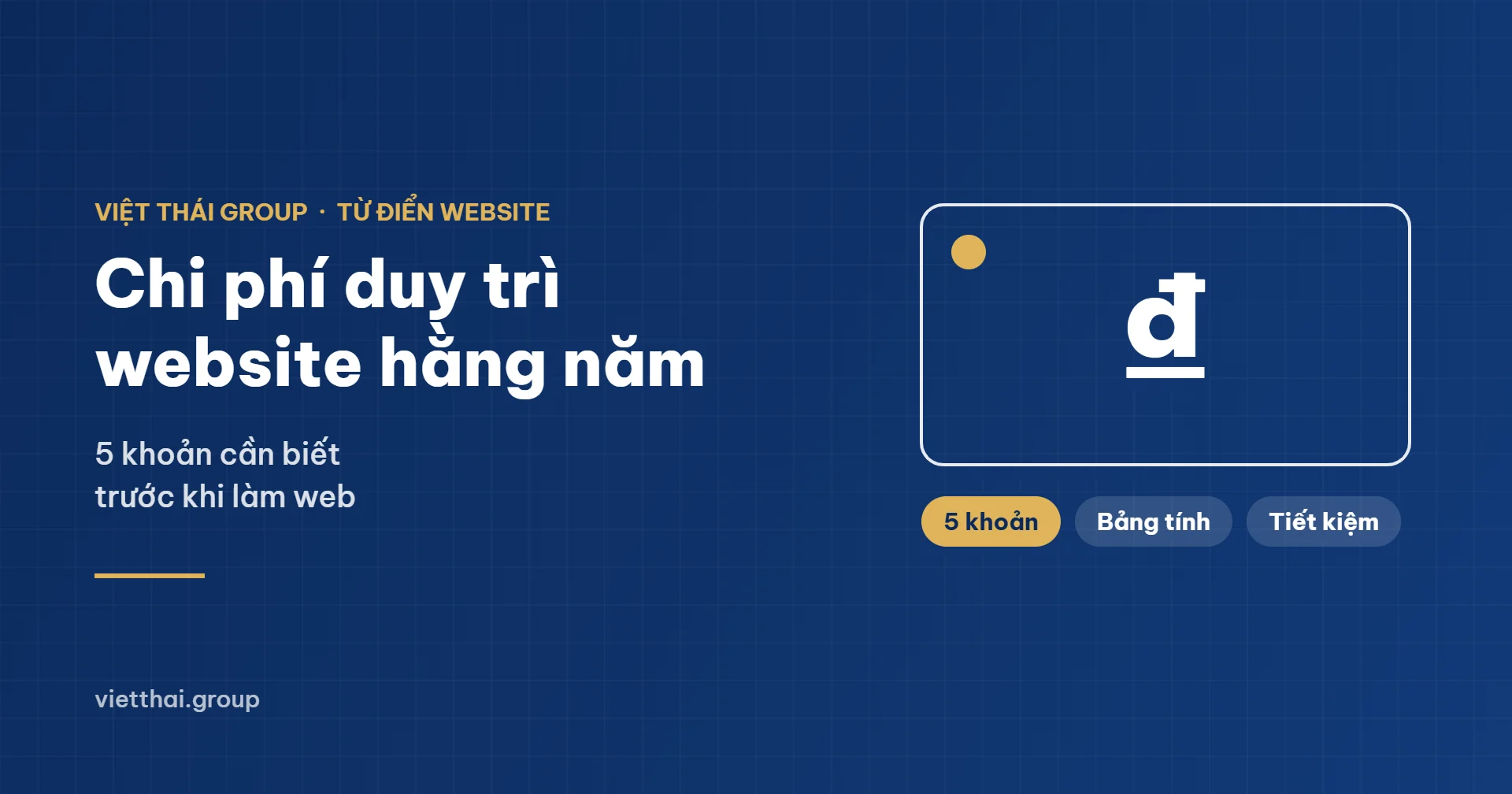 Chi phí duy trì website hằng năm