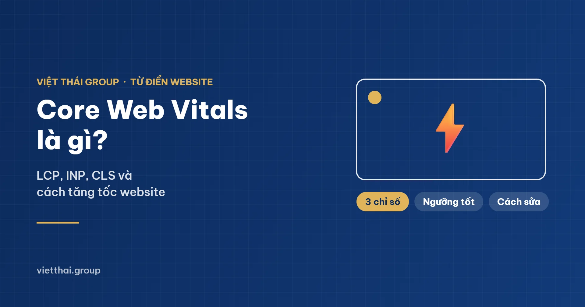 Core Web Vitals là gì - LCP INP CLS