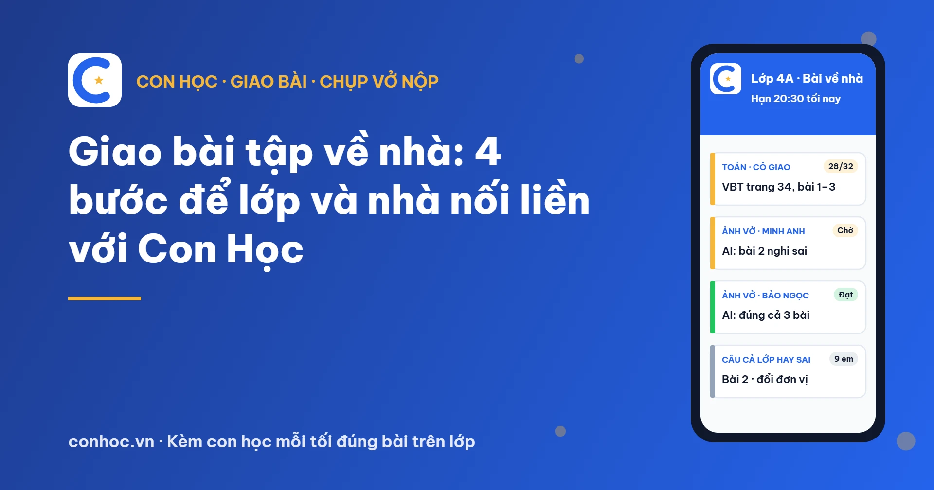 giao bài tập về nhà