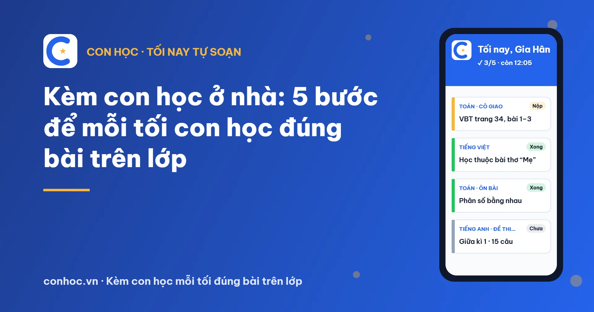 kèm con học ở nhà