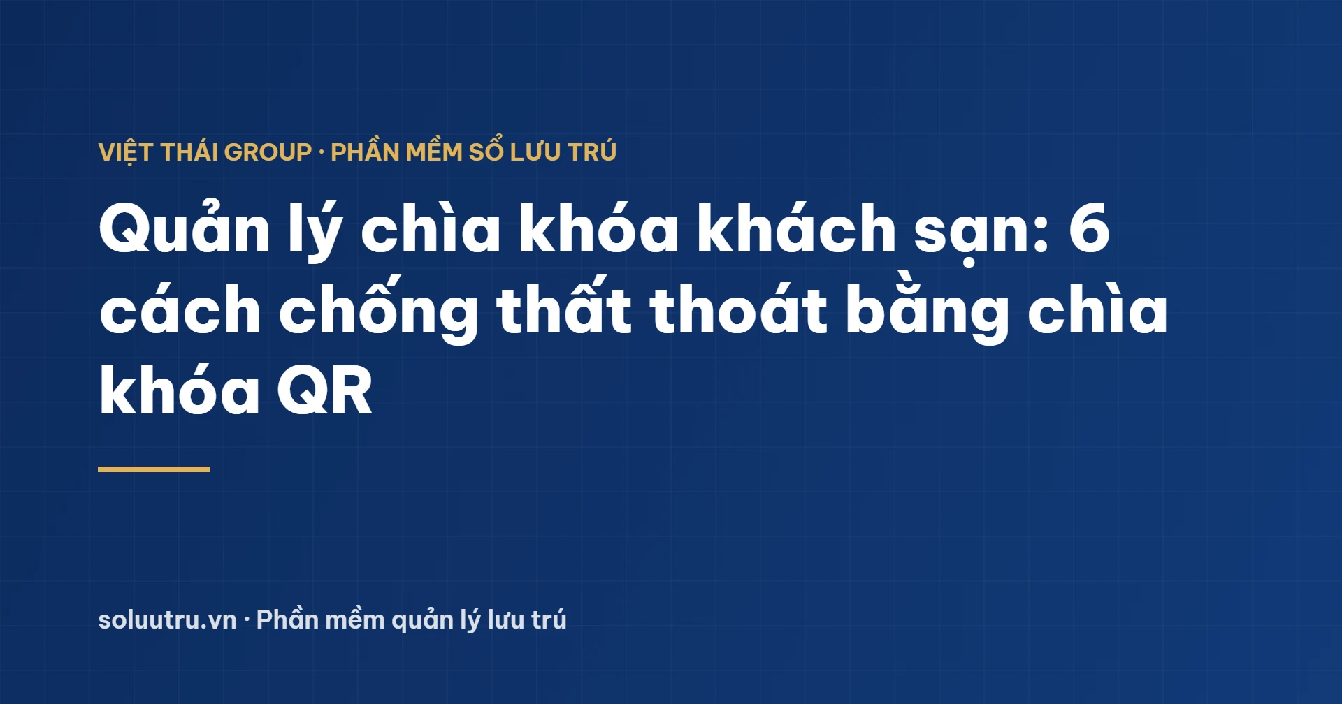 quản lý chìa khóa khách sạn