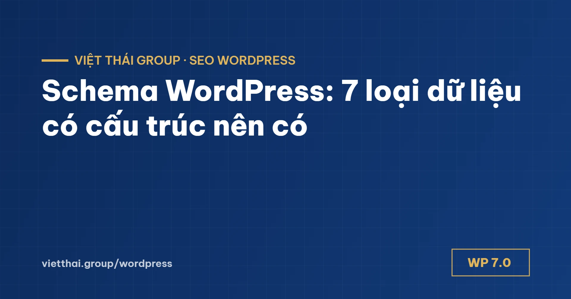 Schema WordPress: 7 loại dữ liệu có cấu trúc doanh nghiệp nên có