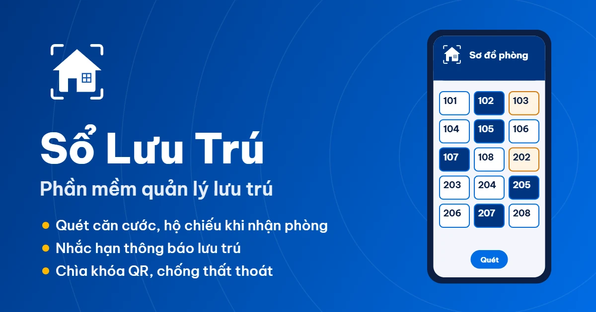 Sổ Lưu Trú phần mềm quản lý lưu trú trên điện thoại