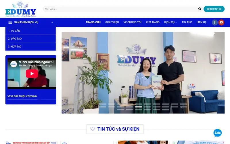 Thiết kế website EDUMY - Website doanh nghiệp