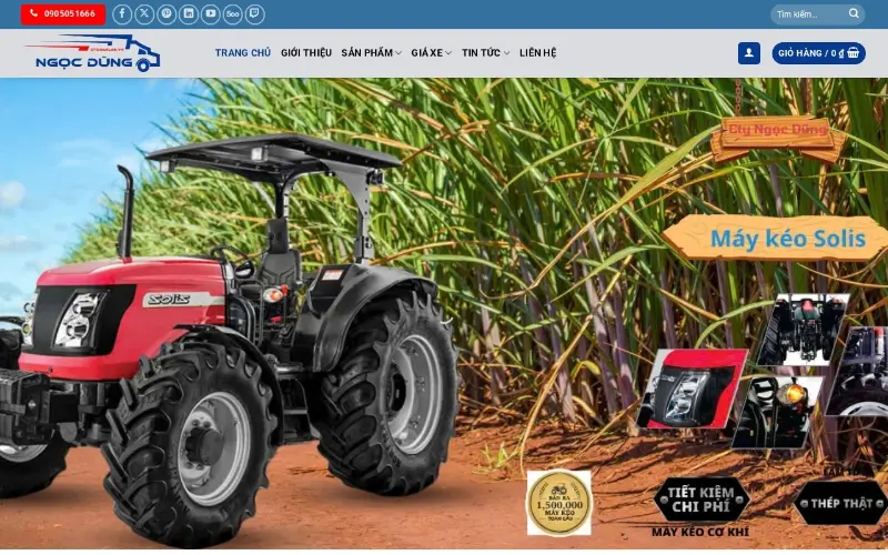Thiết kế website Ô tô Ngọc Dũng - Website bán hàng